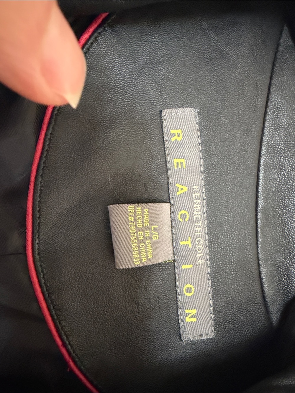 Kenneth Cole Reaction Black Jacket with Pink Trim